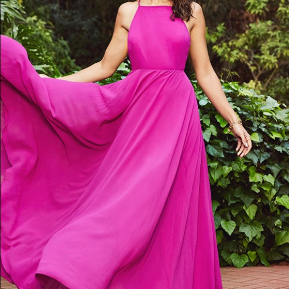 Lulu’s Mythical Kind of Love Magenta Maxi Dress